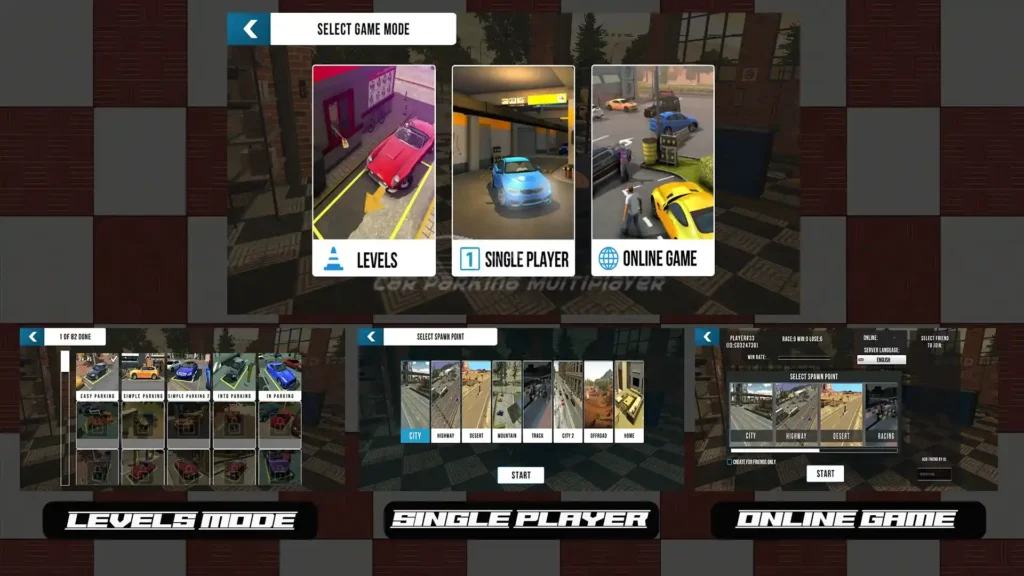 Car Parking Multiplayer game Modes